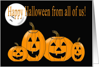 Happy Halloween from family - Jack-O-Lanterns card