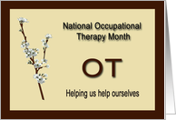 National Occupational Therapy Month card