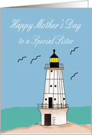 Lighthouse Mother’s Day for Sister card