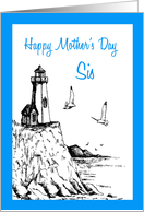 Lighthouse Mother’s Day for Sis card