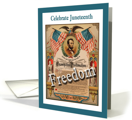 Celebrate Juneteenth Party Invitation - Emancipation Proclamation card