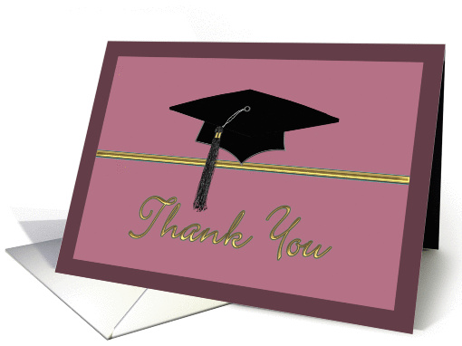 Wine Graduation Thank you - Graduation Cap card (1083364)