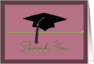 Wine Graduation Thank you - Graduation Cap card