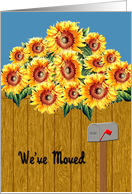 Sunflower We’ve Moved Announcement - Sunflowers & Mailbox card