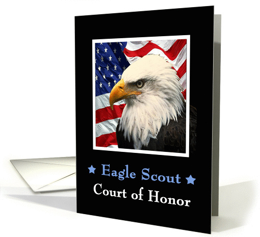 Eagle Scout Court of Honor Invitation - Eagle & Amercan Flag card