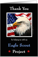 Eagle Scout Thank You - Eagle & Amercan Flag card
