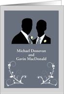 Custom Gay Wedding - Wedding Rings card