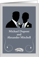 Custom Gay Wedding - Wedding Rings card