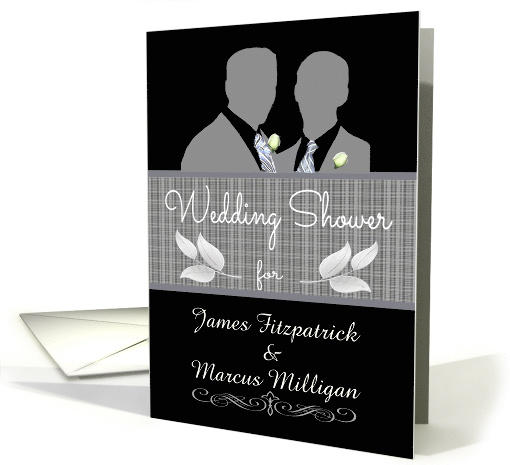 Custom Gay Wedding Shower Invitation - Silhouettes card (1140892)