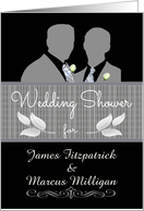 Custom Gay Wedding Shower Invitation - Silhouettes card