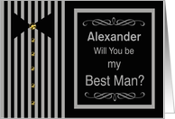 Custom Be My Best Man Wedding Attendant Invitation card