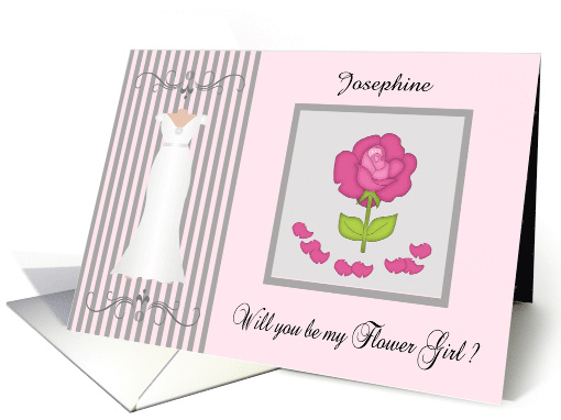 Custom Be My Flower Girl Wedding Attendant Invitation card (1141922)