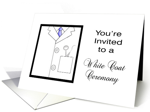 Dental White Coat Ceremony Invitation -White Coat, Dental Tools card