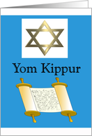 Yom Kippur - Star of David & Torah card