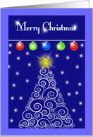 Swirl Christmas Tree - Ornaments card