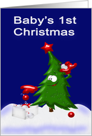 Baby’s 1st Christmas - Funny Tree with Ornaments card