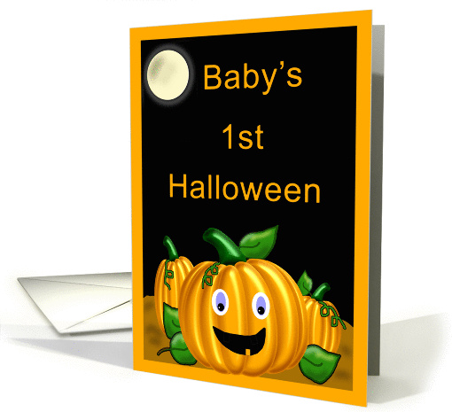 Baby's 1st Halloween - Funny Jack-O-Lantern card (1147666)