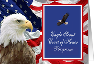 Eagle Scout Court of Honor Program card