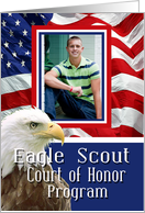 Eagle Scout Court of Honor Photo Program card