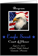 Eagle Scout Court of Honor Program card