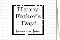 Fun Father’s Day Card from Twins card