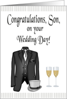 Wedding Day Congratulations Son from Mother card