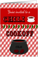 Chili Cookoff Invitation - Gingham, Table & Food card