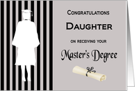 Congratulations Master’s Degree for Daughter - Silhouette, Degree card