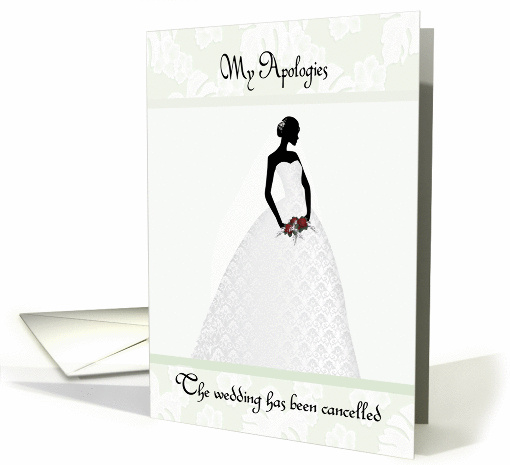 Cancelled Wedding Announcement - Bride silhouette card (1219728)