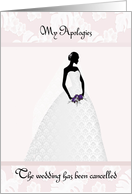 Cancelled Wedding Announcement - Bride silhouette card