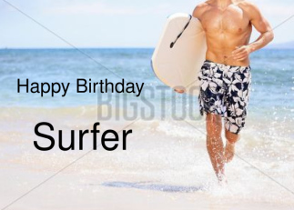 Surfer Birthday Card