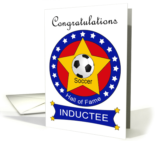 Soccer Hall of Fame Induction - Soccer Ball & Stars card (1220436)