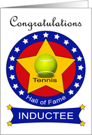 Tennis Hall of Fame Induction - Tennis Ball & Stars card