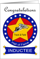 Track & Field Hall of Fame Induction - Flying Shoe & Stars card