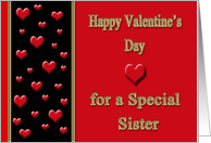 Valentine for Sister - Hearts card