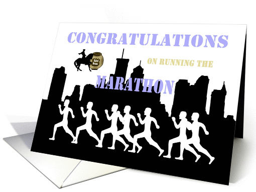 Congratulations Marathon - Boston Skyline, Racers card (1225246)