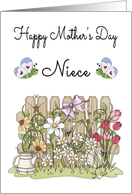 Mother’s Day for Niece - Flower Garden & Butterflies card
