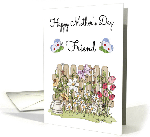 Mother's Day for Friend - Flower Garden & Butterflies card (1228238)