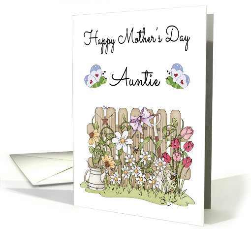 Mother's Day for Aunt - Flower Garden & Butterflies card (1228240)