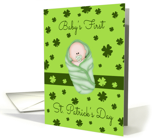Baby's First St. Patrick's Day - Baby & Shamrocks card (1231050)