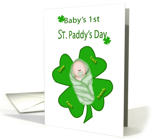 Baby's 1st St. Paddy's Day - Baby & Shamrocks card (1231478)