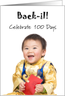 Korean 100 Days Birthday Baek-il -Korean Baby in Costume card
