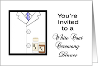 Pharmaceutical White Coat Ceremony Dinner Invitation card