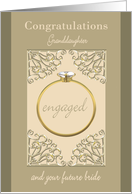 Engagement Congratulations for Granddaughter & Future Bride card