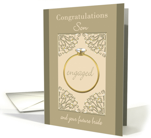 Engagement Congratulations for Son & Future Bride card (1336910)