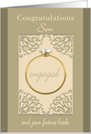 Engagement Congratulations for Son & Future Bride card