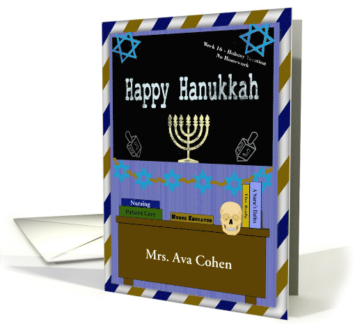 Custom Hanukkah Holiday Card for Nurse Educator -... (1348106)
