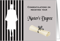 Congratulations for Masters Degree - Woman card