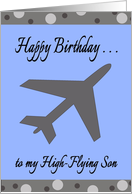 Pilot Son Birthday - Airplane card