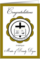 Congratulations Masters of Divinity - Book, Cross card